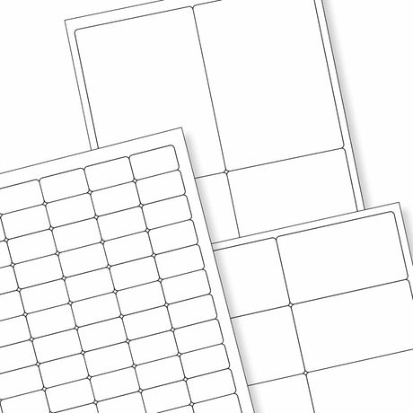 Etiquetas adhesivas blancas y transparentes