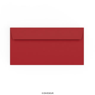 Sobre rojo oscuro de 110x220 mm (DL)