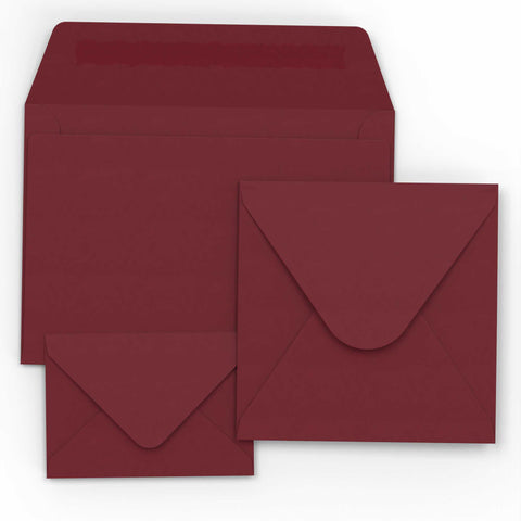 Burgundy envelopes