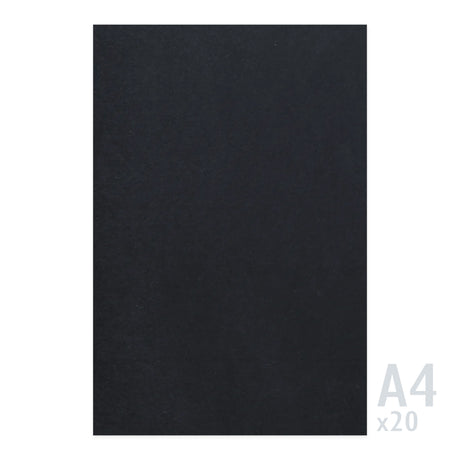 Papel negro 225g/m² - 20 hojas A4