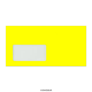 Sobre amarillo neón con ventanilla de 110x220 mm (DL)