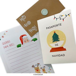 Pasaporte de Navidad, Sobre B02DL-CH1, Carta de Papá Noel y Sello de Lacre