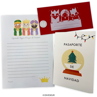 Pasaporte de Navidad, Sobre GCDLDR-CH5, Carta Reyes Magos y Sello de Lacre