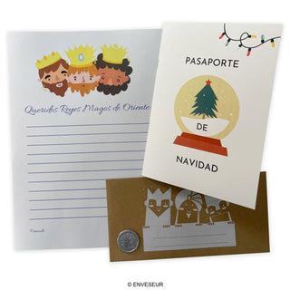 Pasaporte de Navidad, Sobre B02DL-CH5, Carta Reyes Magos y Sello de Lacre