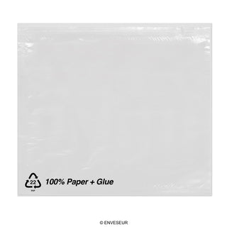 Bolsas adhesivas portadocumentos de papel sin impresión 