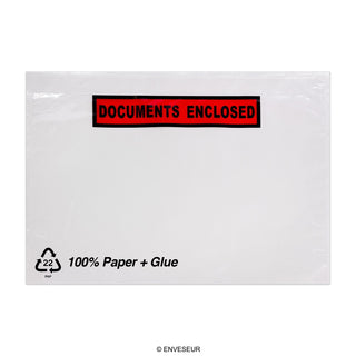 Bolsas adhesivas portadocumentos de papel con impresión