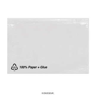 Bolsas adhesivas portadocumentos de papel sin impresión 