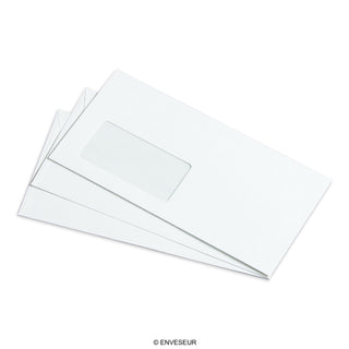 Sobres opalina con ventana de 110x220 mm (DL)