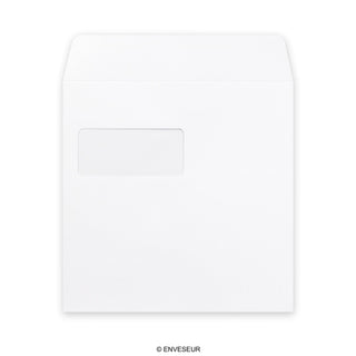 Sobre blanco de alto gramaje con ventanilla de 220x220 mm