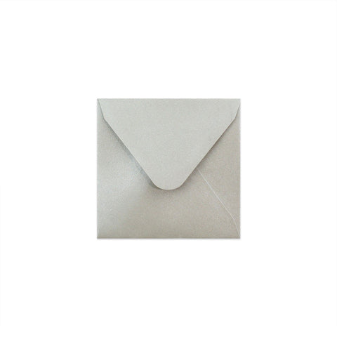 Pearlescent Envelopes Silver 100 x 100 mm Gummed