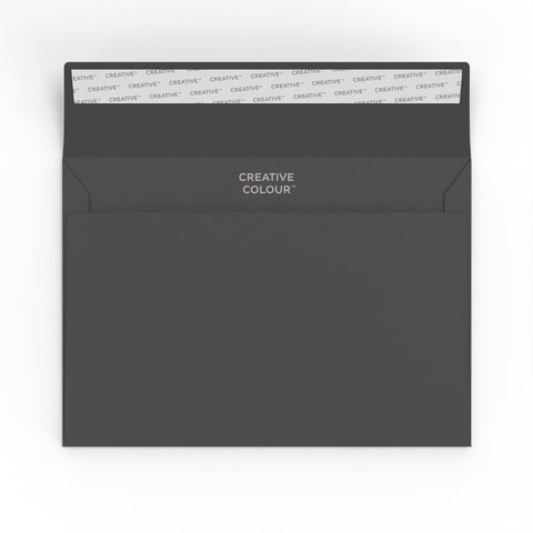 Creative Colour Peel & Seal Envelopes Black 162 x 229 mm (C5)