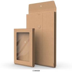 Sobres con cierre de cuerda y arandela - Fuelle y Ventana