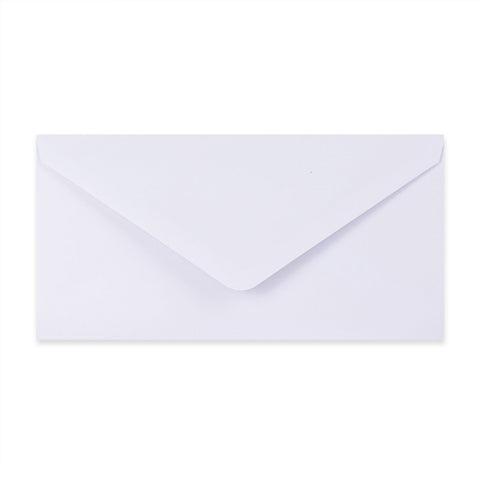 Paper Lined Envelopes White + White Fancy Paper 110 x 220 mm (DL)