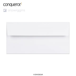 Sobre blanco intenso verjurado Conqueror de 110x220 mm (DL)